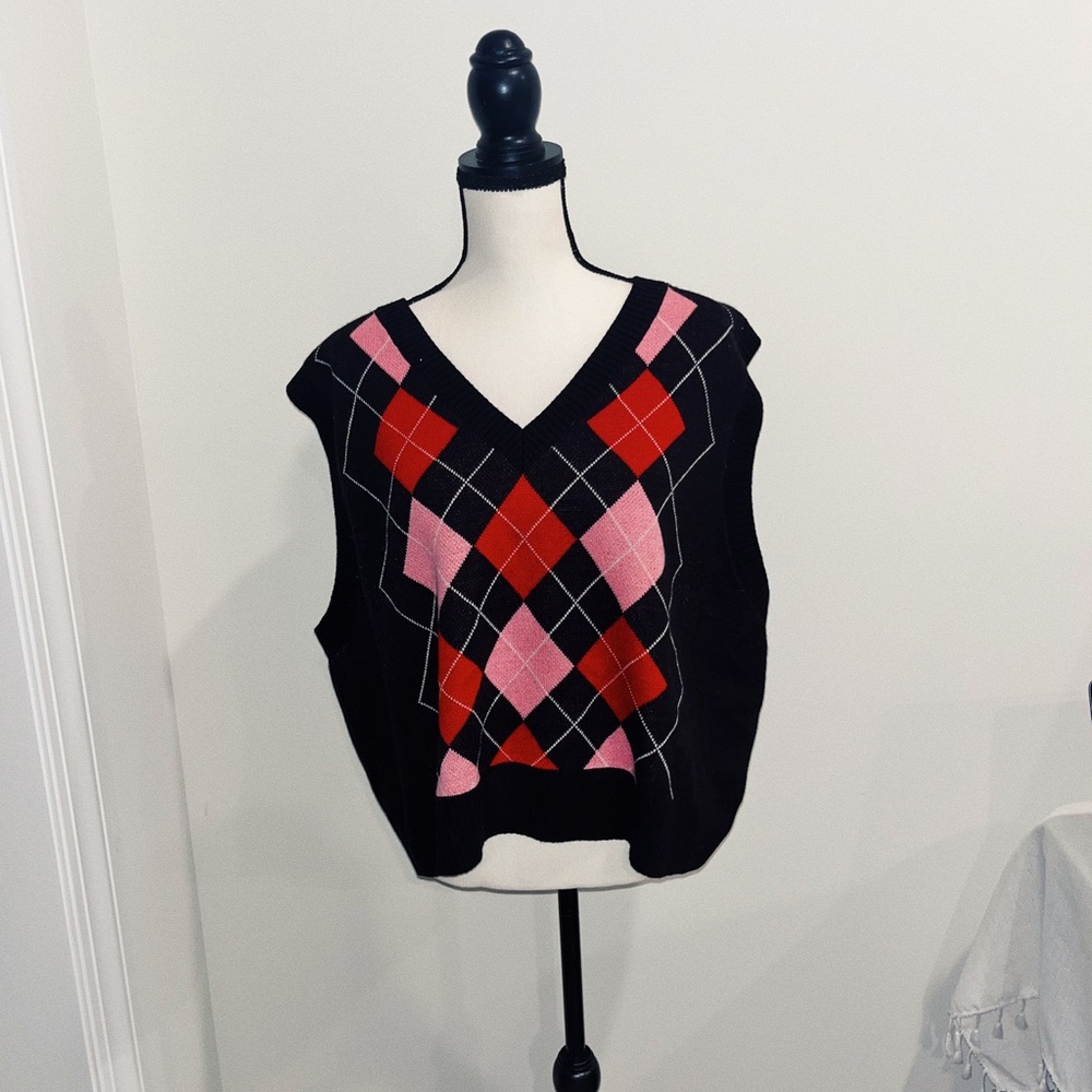 H&M PLAID 3XL SWEATER VEST